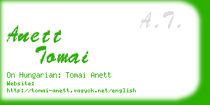 anett tomai business card